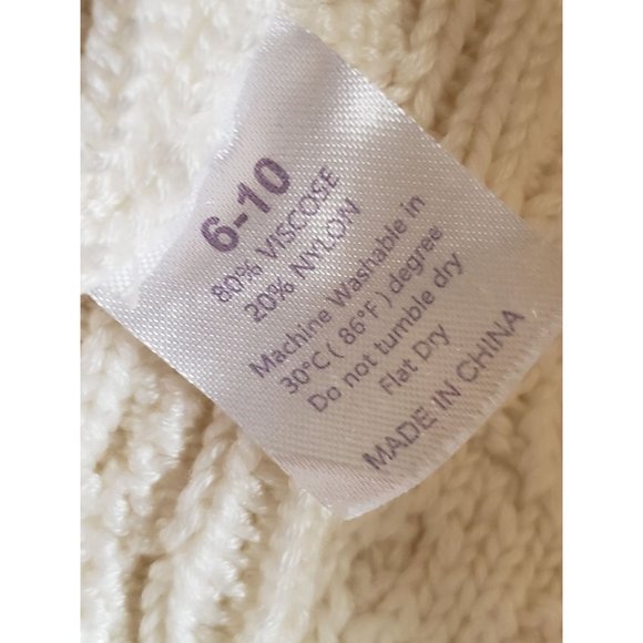 SWEATER KNIT TUNIC SIZE MEDIUM CABLE KNIT COWEL NECK LONG SLEEVE CREAM - Picture 4 of 14